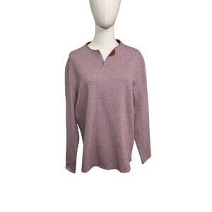 Urban Code The Class Burgundy Houndstooth Long Sleeve Tunic Top M